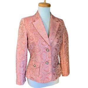 Vintage Jessica Pink Brocade Blazer